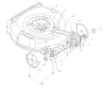 Drive Diagram and Parts List for 12A-B1BE752 2022 Yard Machines Lawn Mower